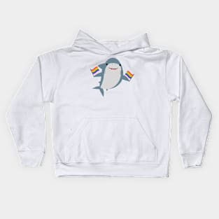 Pride Flag Shark Kids Hoodie